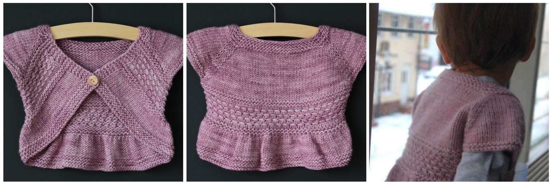 Knitting the Entrechat Baby Sweater (Shrug)