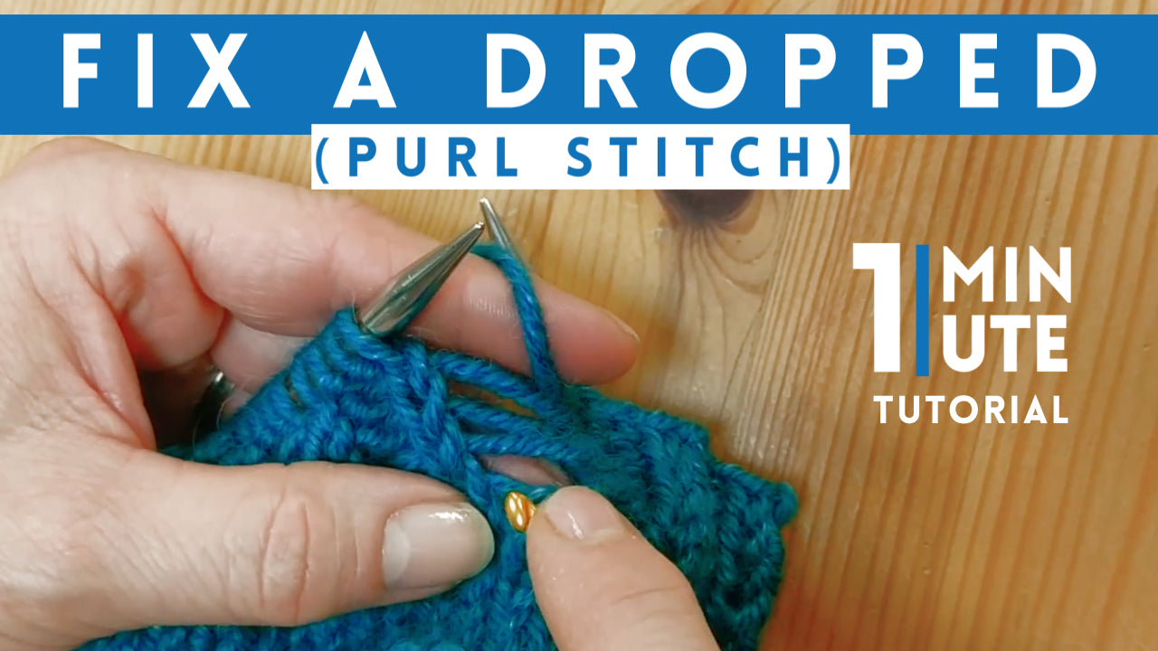 How To Fix a Dropped Purl Stitch