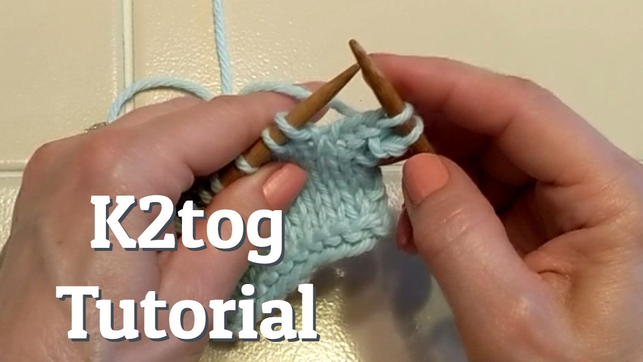 K2tog (Knit 2 Together) 1 Minute Knitting Tutorial