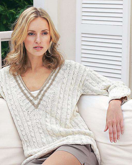 Cabled Cricket Sweater by Debbie Bliss