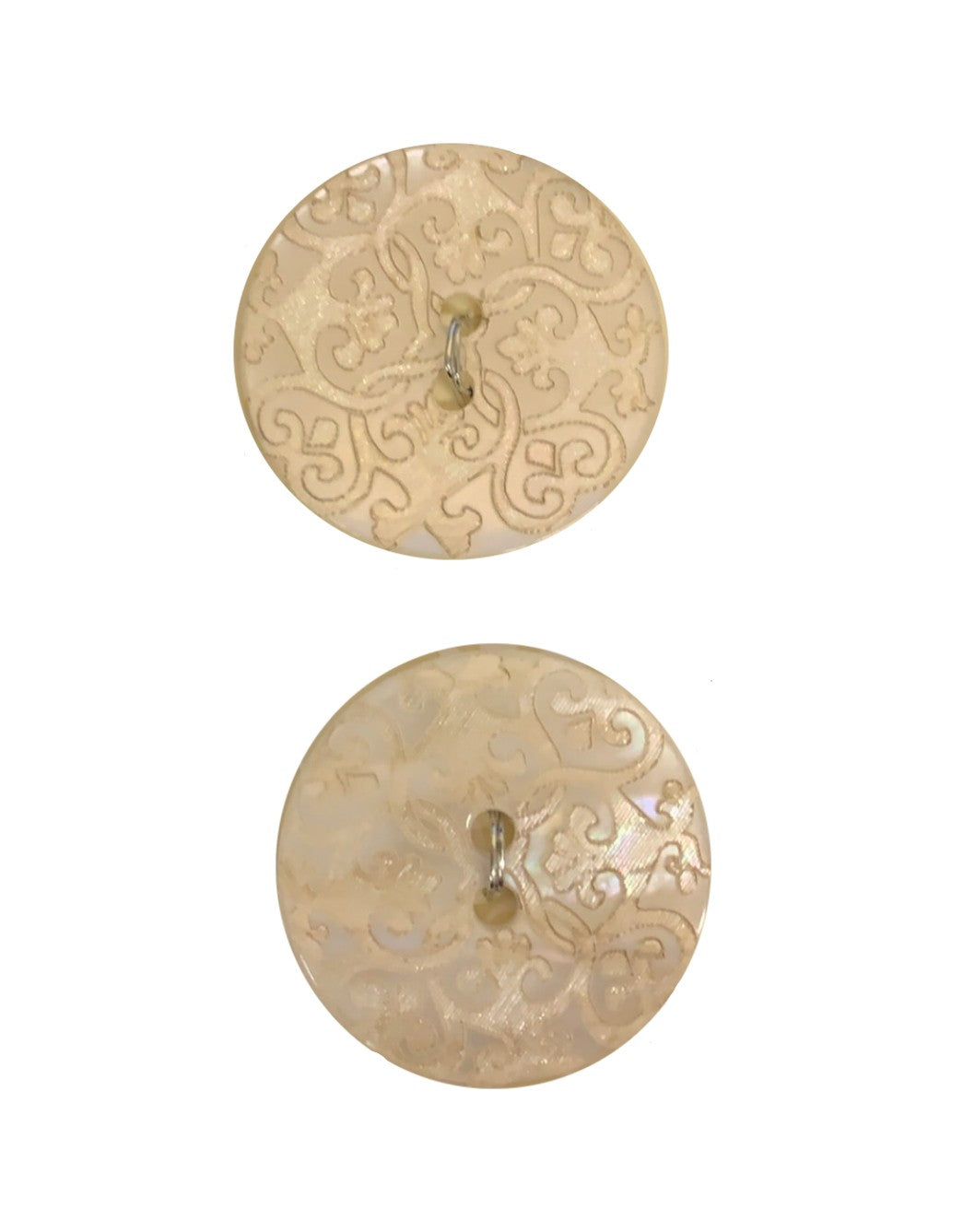 La Mode Vintage Ocean Pearl 1 in (25MM) Buttons 2 piece, 2 hole  #1713