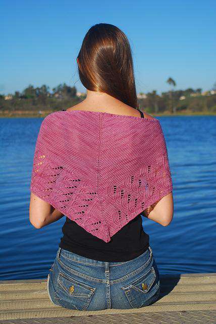 Baah Yarns Flowing Ribbons Shawlette PATTERN ONLY