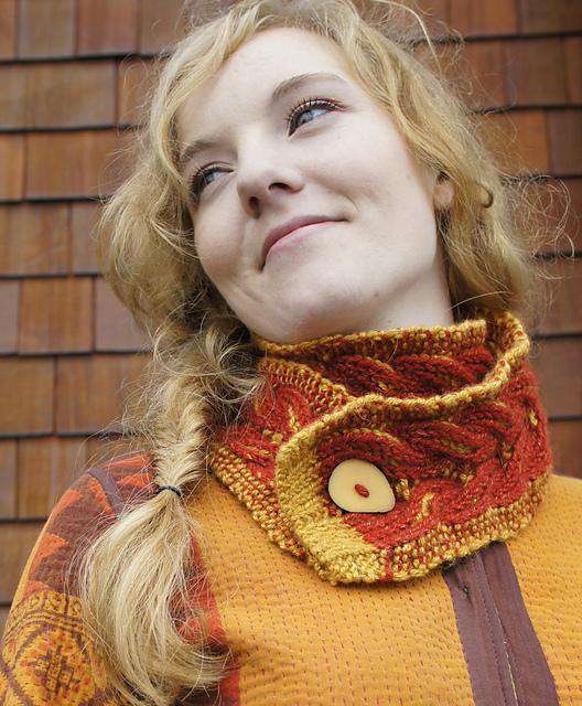 Cushy Cable Reversible Scarf or Loop by Marcy New  *Skacel Pattern*