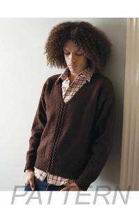 Debbie Bliss 12 Man's Cable Neck Sweater PATTERN ONLY