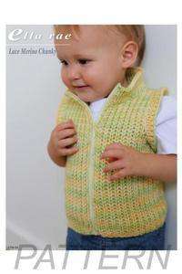 Ella Rae Lace Merino Chunky Ribbed Vest PATTERN ONLY
