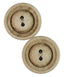 La Petite Tan Mix 1 1/8 in (28MM) Buttons 2 piece, 2 hole #234-Notions-Alpaca Direct-Alpaca Direct