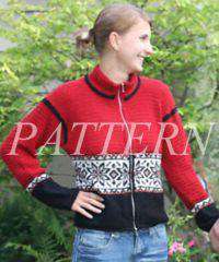 Misti Alpaca Katla Nordic Zip Front Sweater & Hat Pattern