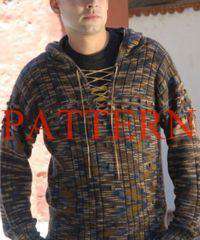 Misti Alpaca "Urban" Men's Hooded Sweater & Scarf Pattern