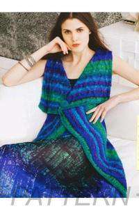 Noro 13 Reversible Cable Vest PATTERN ONLY