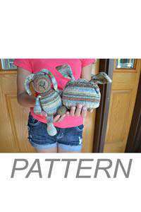Opal Sock Bunny and Hat PATTERN ONLY