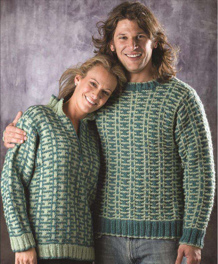 Universal Yarn's His and Hers pullovers