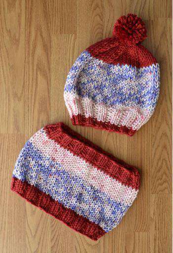 USA Hat & Cowl  *Universal Yarn Pattern*
