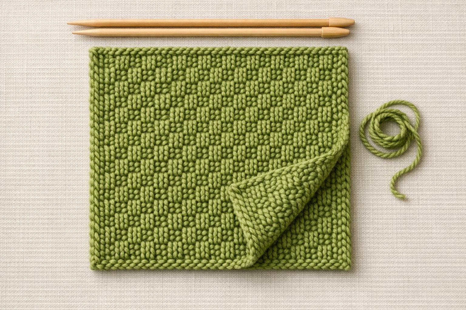 Double Moss Stitch: Free Pattern Tutorial