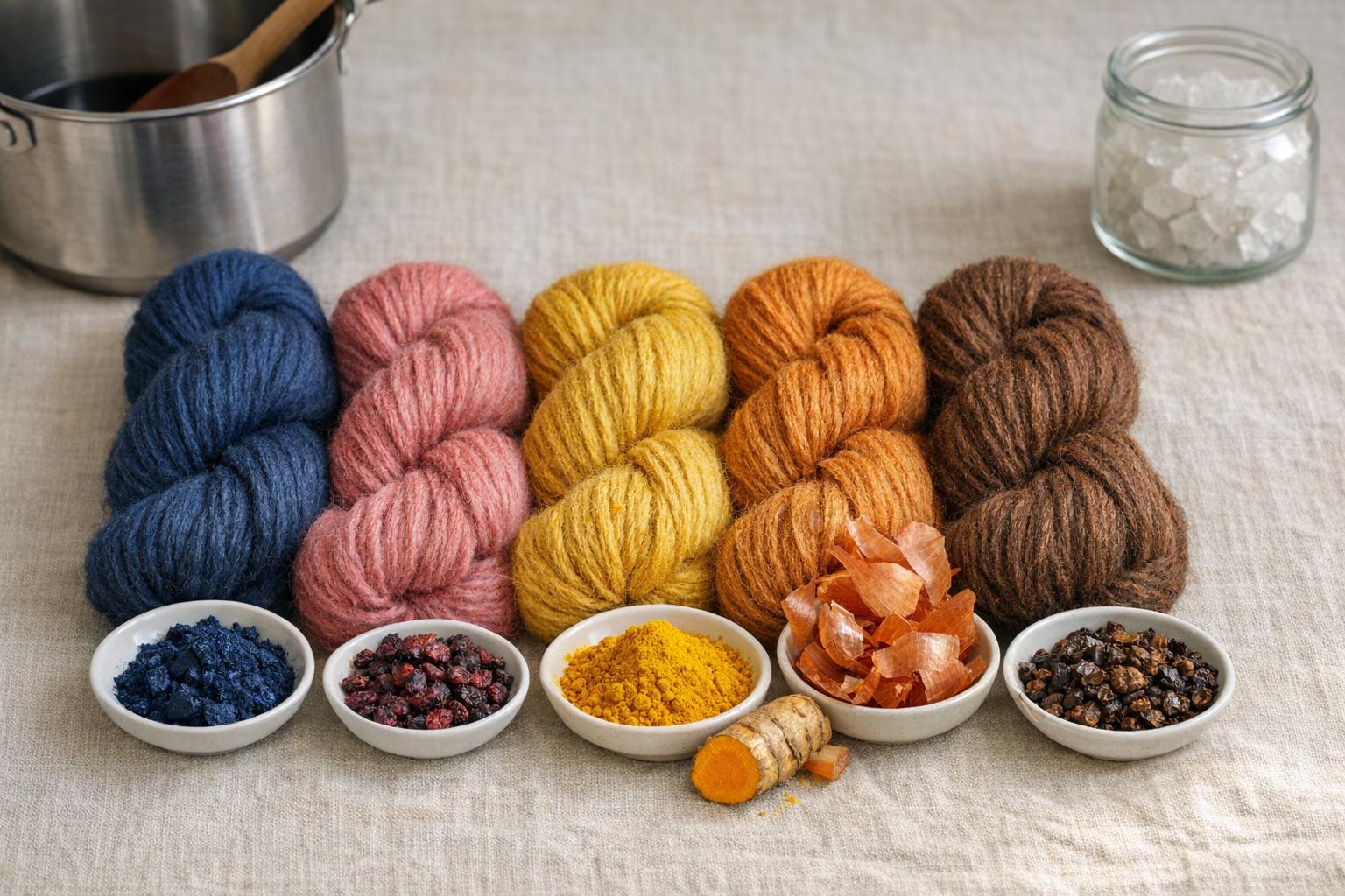 5 Natural Dye Recipes for Alpaca Yarn