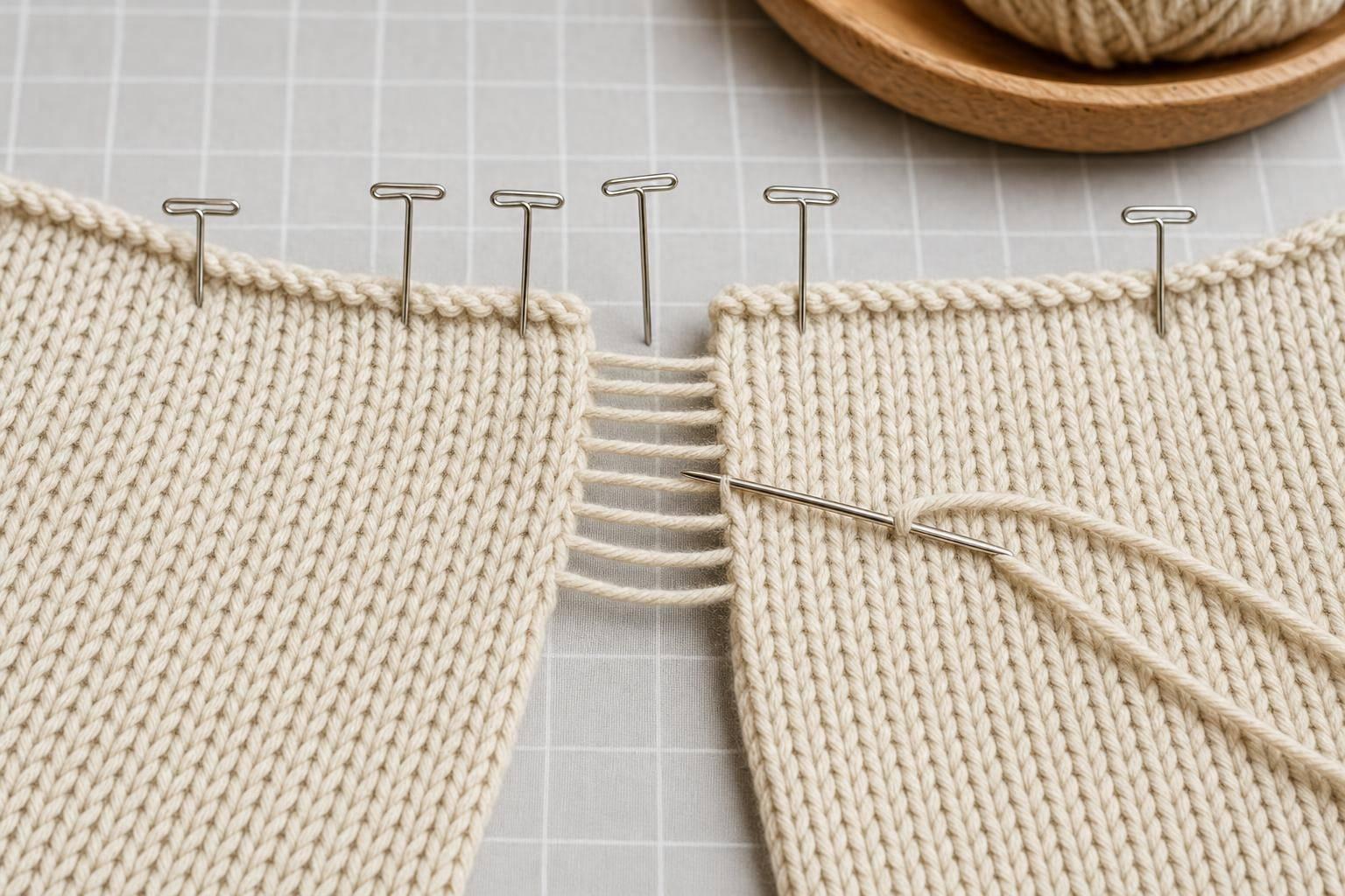 Mattress Stitch for Shoulder Seams