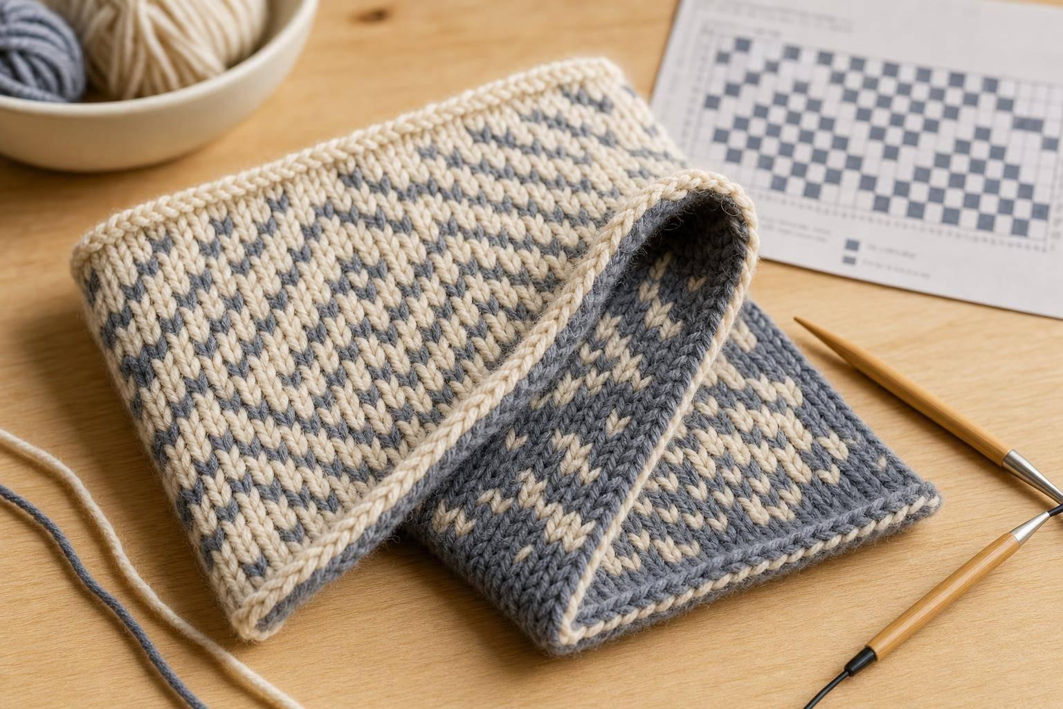 Double Knitting Chart Guide for Reversible Designs