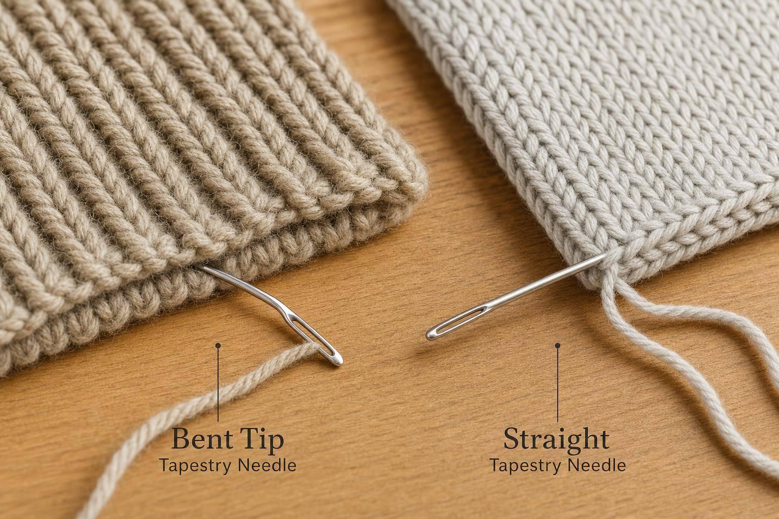 Bent Tip vs Straight Tapestry Needles