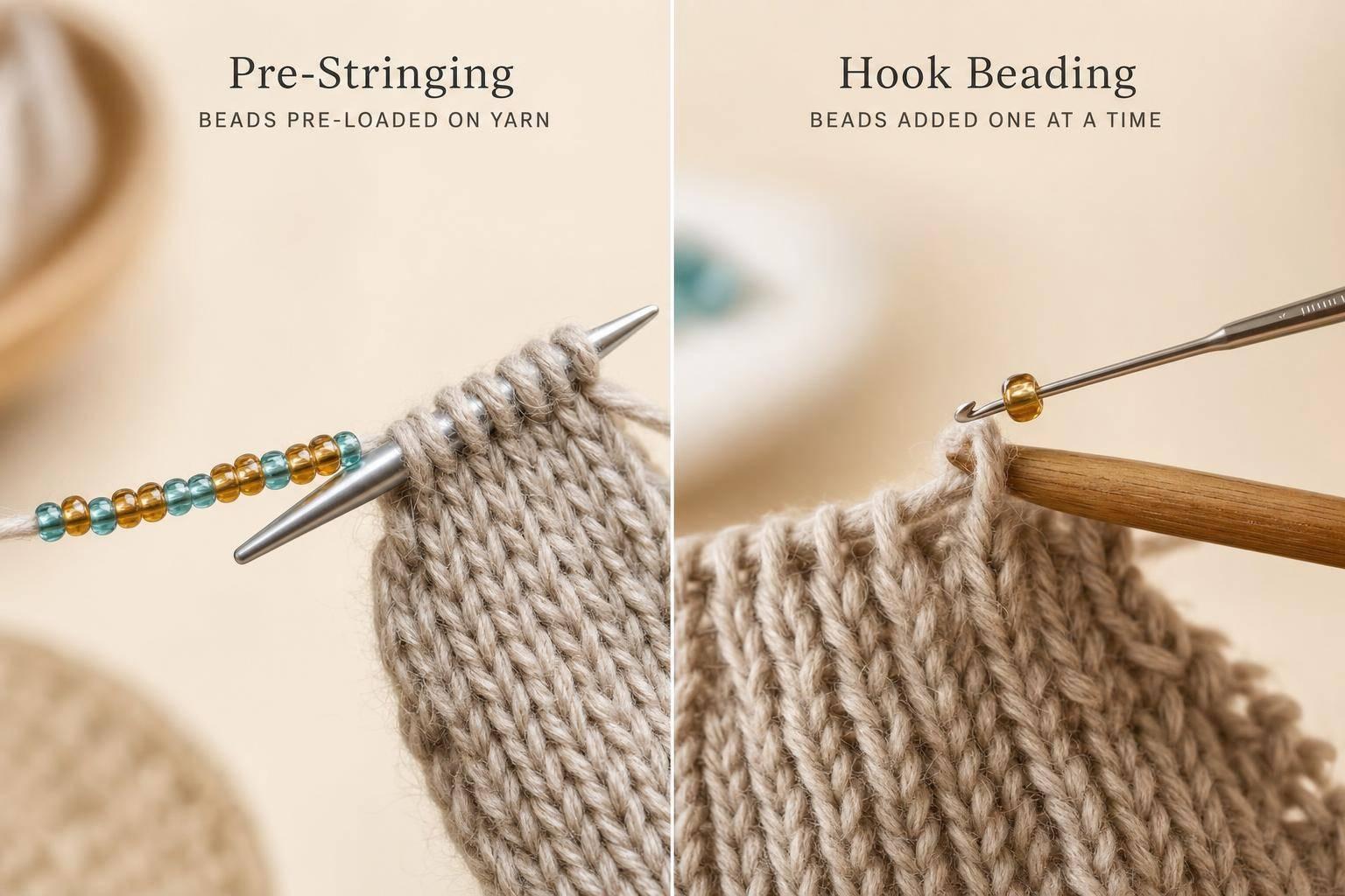 Pre-Stringing vs Hook Beading: Knitting Guide
