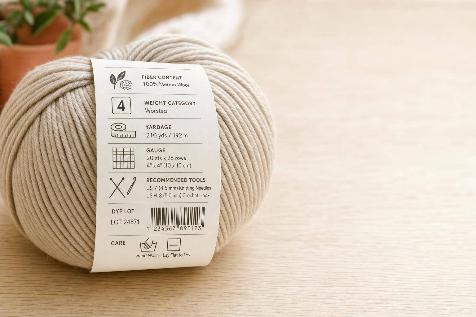 How to Read Yarn Labels: Beginner Guide