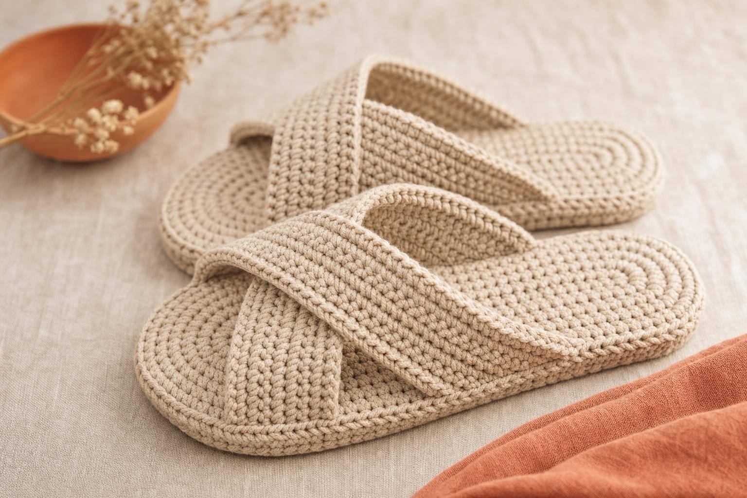 Crochet Crossover Slippers: Pattern Guide