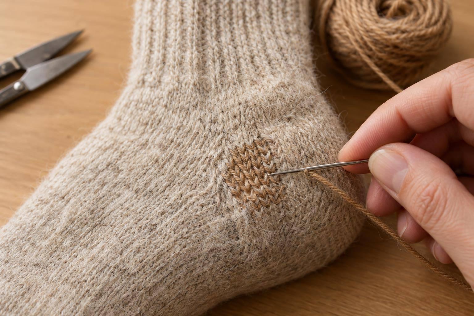 How to Reinforce Thin Heels in Alpaca Socks