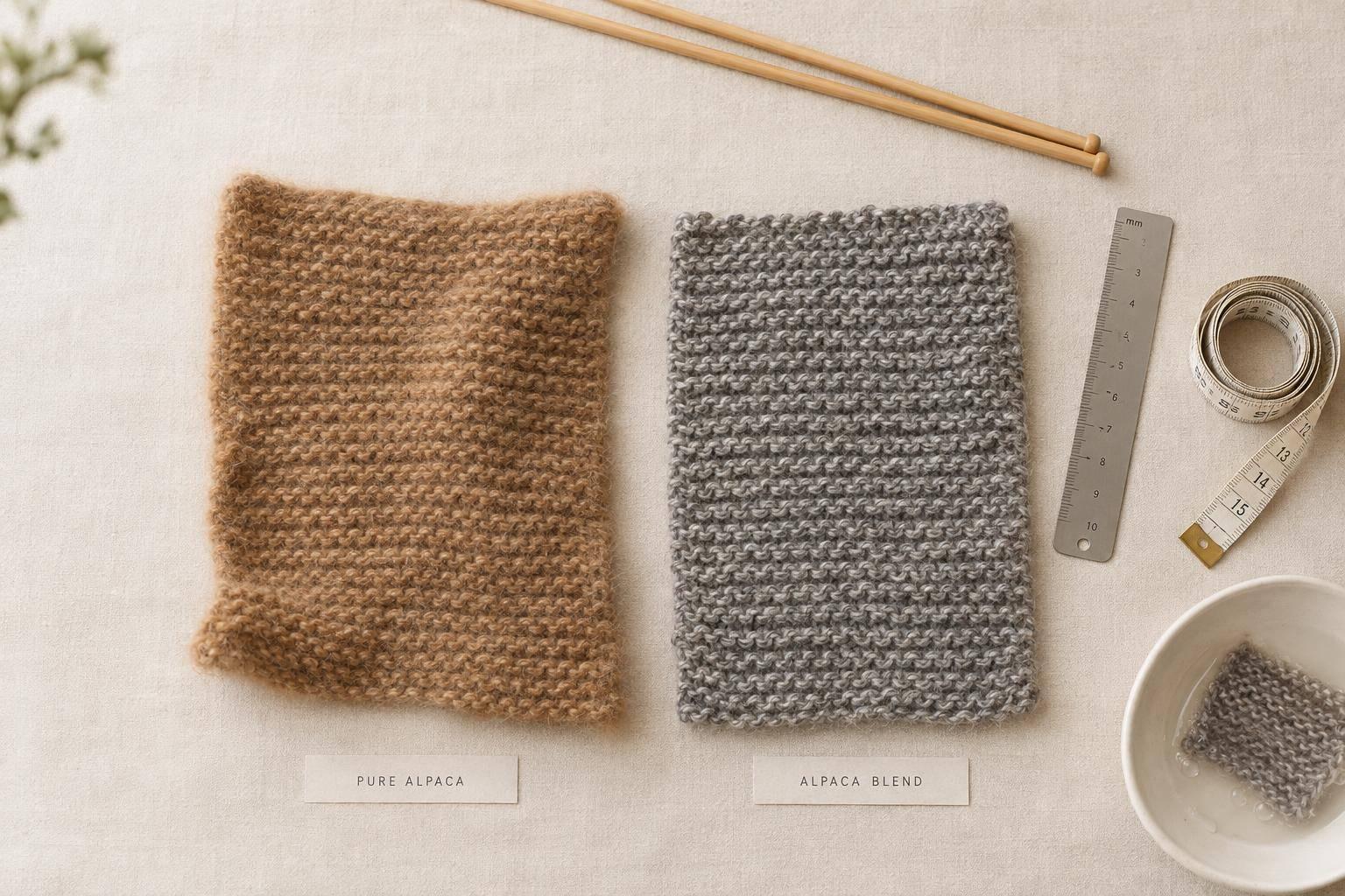 Alpaca vs. Alpaca Blend Yarn for Simple Knit Scarves