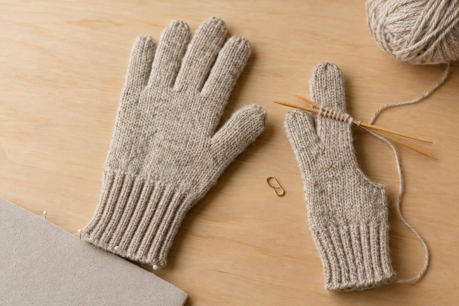 Classic Full-Finger Gloves: Free Knitting Pattern
