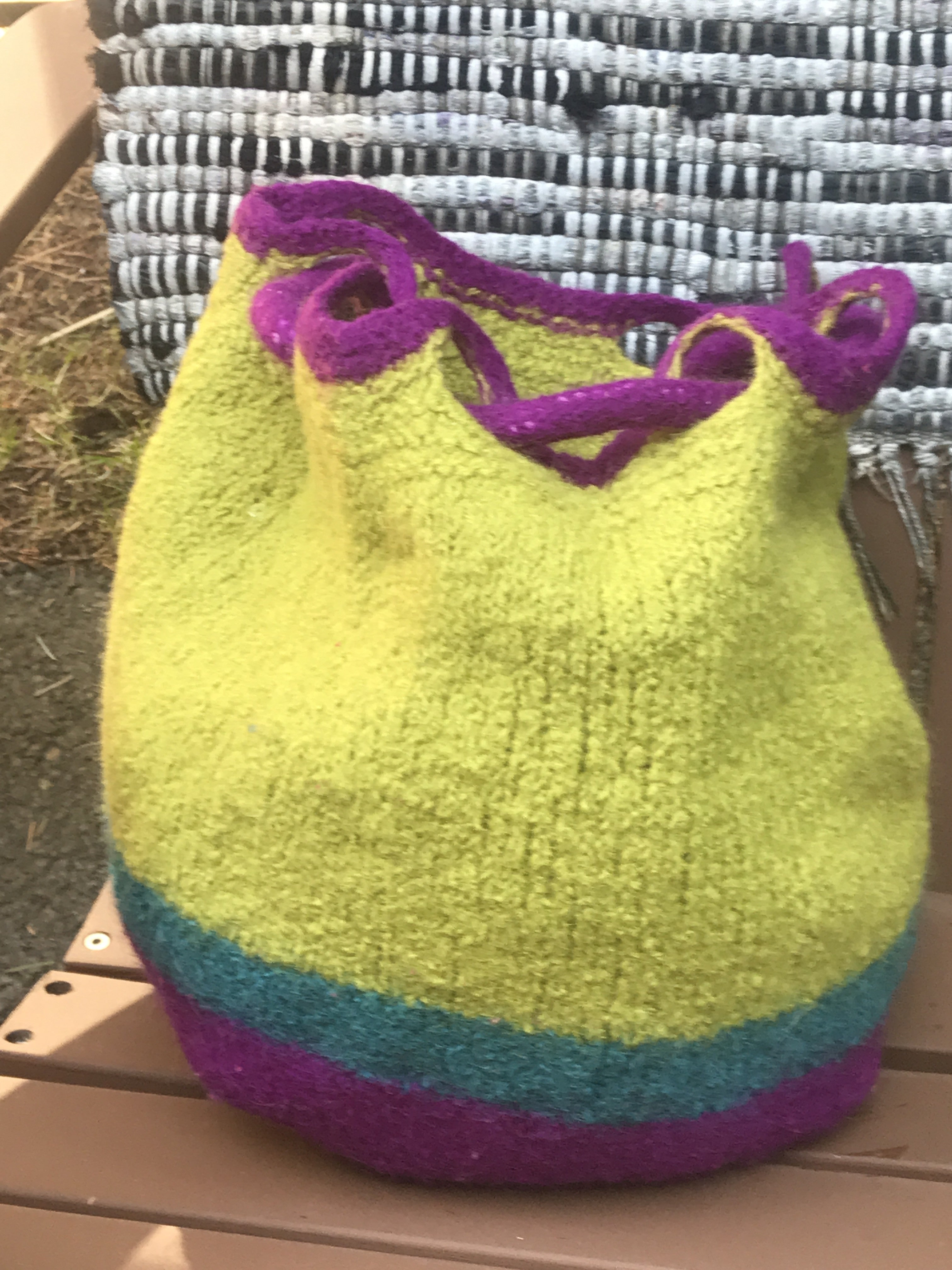 Crochet purple Bag Crochet pattern by Crafting Wheel