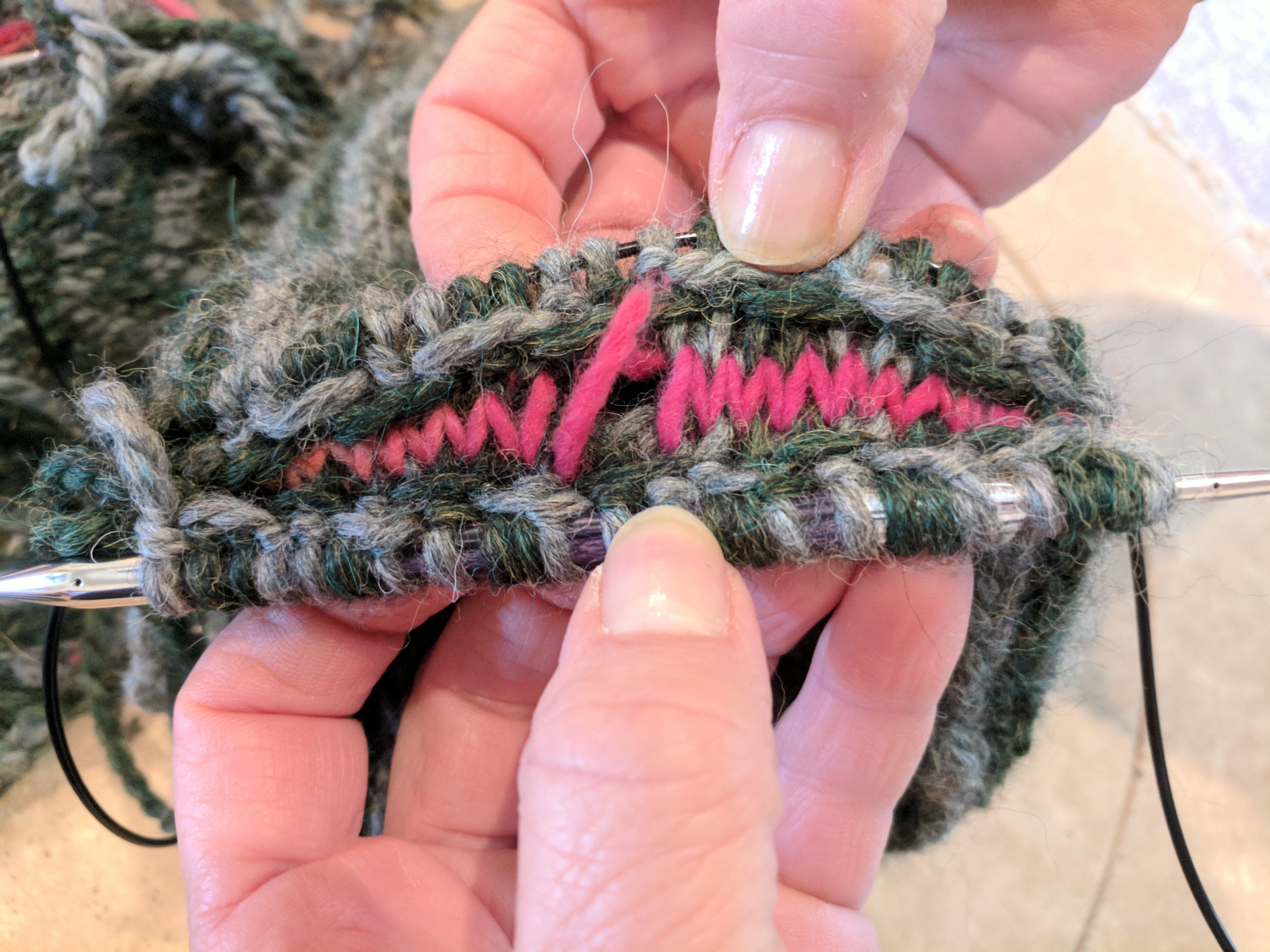 How to pick up stitches on an afterthought heel