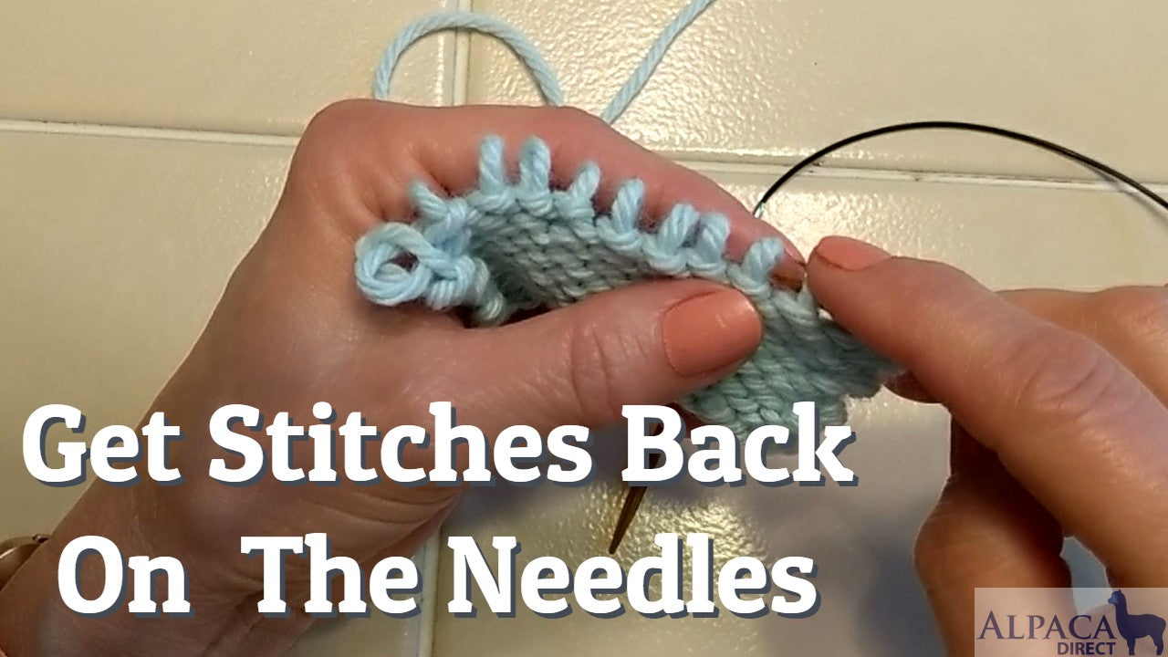 How to Put Your Stitches Back onto the Knitting Needles