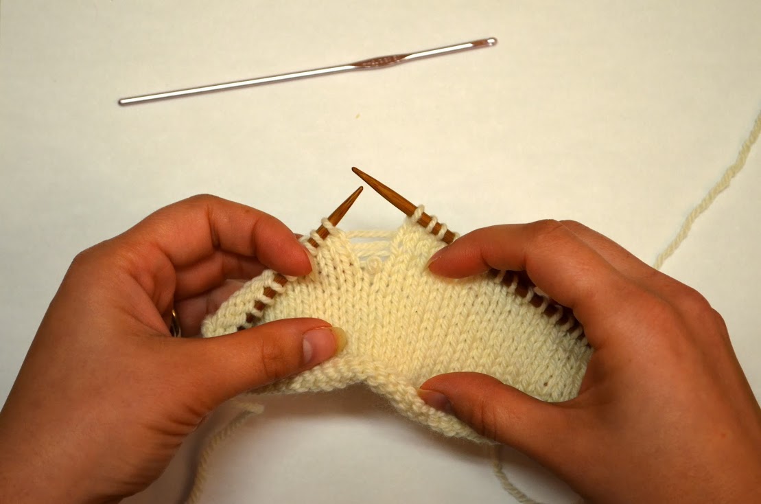 What's next? How to pick up a dropped stitch on the purl side!