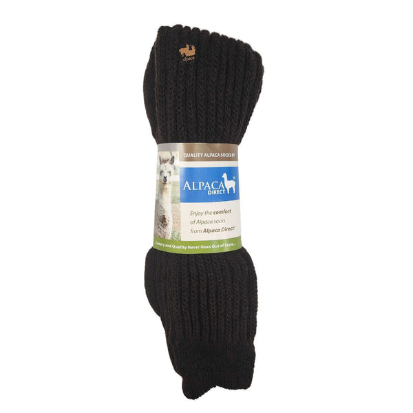 Rainier Alpaca Over The Calf Socks-Socks-Alpaca Direct-Large-Brown-Alpaca Direct