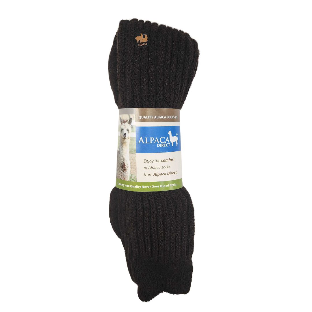 Rainier Alpaca Over The Calf Socks-Socks-Alpaca Direct-Large-Brown-Alpaca Direct