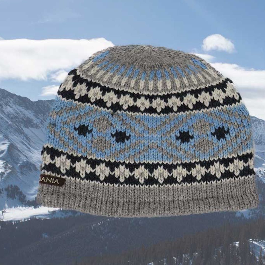 Alpaca Hat with Fleece Lining-Apparel-Alpaca Direct-Blue/Grey/Black-Alpaca Direct