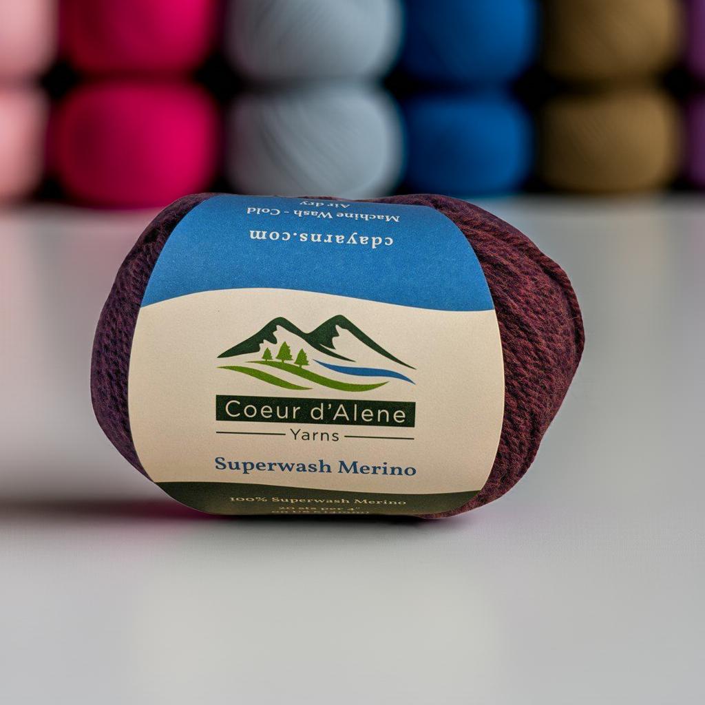 100% Superwash Merino by Coeur d'Alene Yarns Secondary image