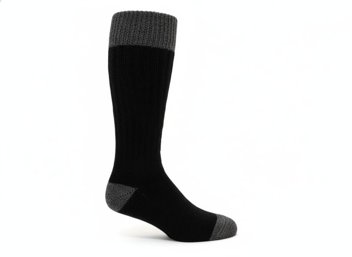 Snowboard-Ski Alpaca Socks-Socks-Alpaca Direct-X-Large-Black-Alpaca Direct