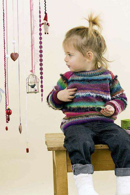 Notice De Tricot Lang Yarns Pour Pullover Bébé - Modèle à Manches Courtes, Fil MILLE COLORI BABY / SOFTHAIR
