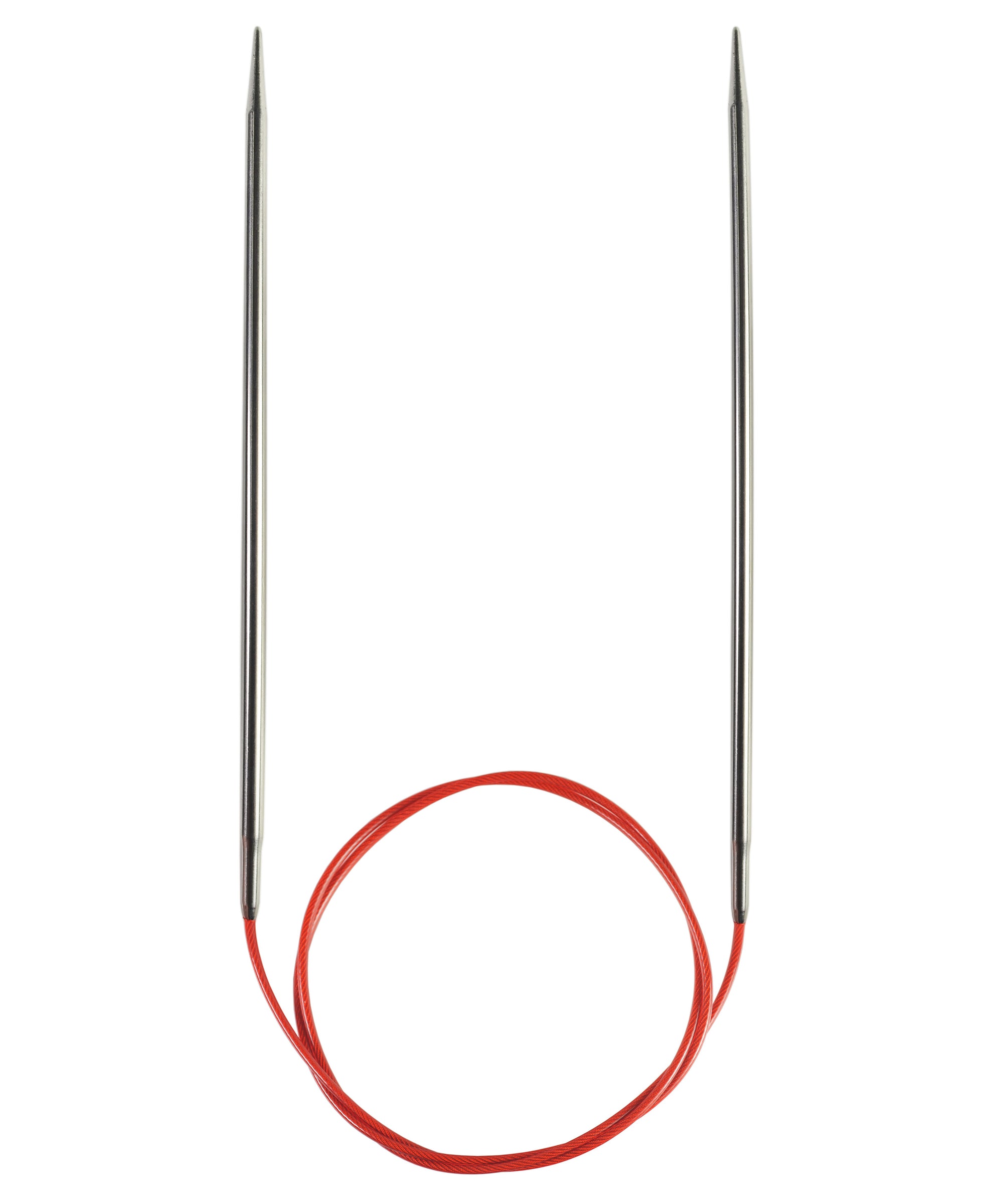 ChiaoGoo RED Lace Circular Knitting Needle - 80cm (32") Cord, 3.50mm Size, Stainless Steel, 1 Piece