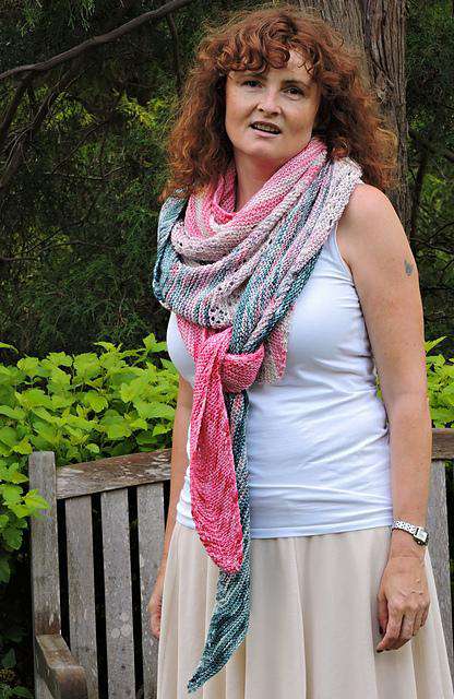 Raspberry Field Shawl Pattern by Jana Markova-Patterns-Alpaca Direct-Alpaca Direct