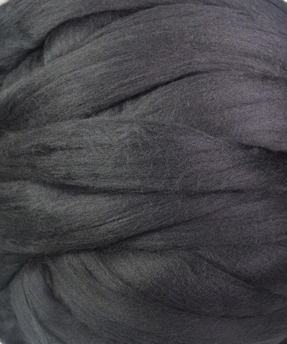 4 oz Merino Top Solids-Roving-Alpaca Direct-Black-Alpaca Direct