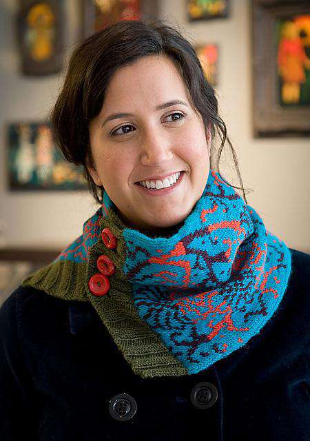 Winterfloral Cowl #2 by Cheryl Burke-Patterns-Berroco-Alpaca Direct