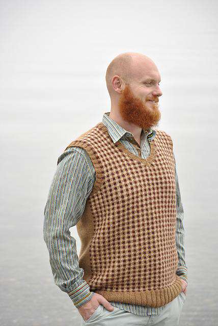 Classic Checked Vest by John Crane *Skacel Pattern*-Patterns-Skacel-Alpaca Direct