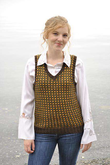 Classic Checked Vest by John Crane *Skacel Pattern*-Patterns-Skacel-Alpaca Direct