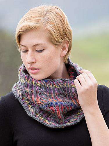 F729 Brioche Cable Cowl by Vanessa Ewing *Plymouth Pattern*-Patterns-Plymouth Yarn-Alpaca Direct