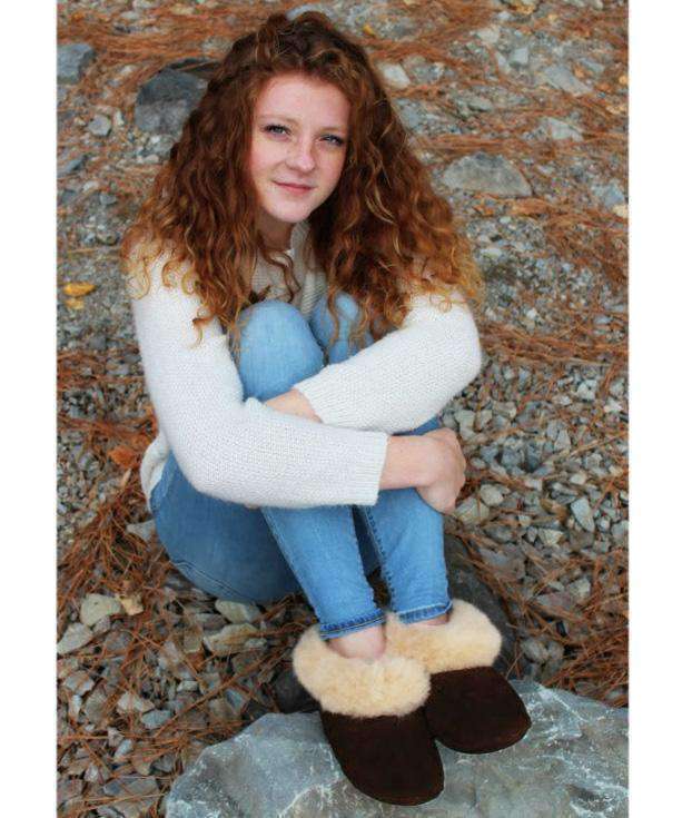 Alpaca Leather Bootie Slippers with Fur Lining-Apparel-Alpaca Direct-Small-Fawn-Alpaca Direct Main image
