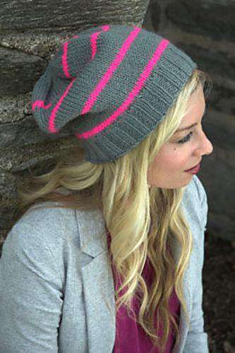 Neon Striped Hat by Emily Turcotte-Patterns-Plymouth Yarn-Alpaca Direct