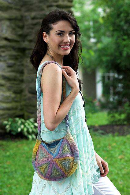F506 Gina Hexagon Felt Bag by Vanessa Ewing *Plymouth Pattern*-Patterns-Plymouth Yarn-Alpaca Direct