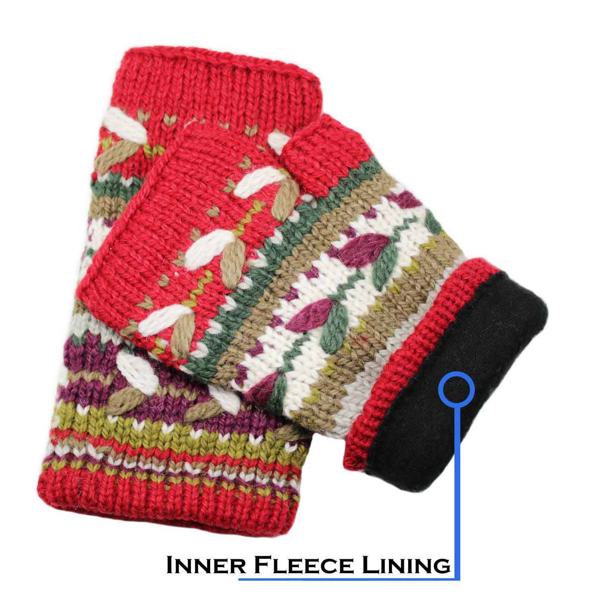 Alpaca Fingerless Mittens-Apparel-Alpaca Direct-Alpaca Direct