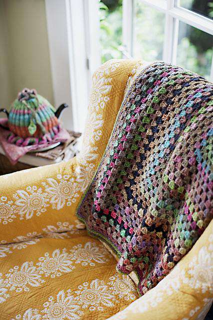 One Big Granny Square Throw &amp; Afghan by Churchmouse Yarns and Teas-Patterns-Churchmouse Yarns-Alpaca Direct