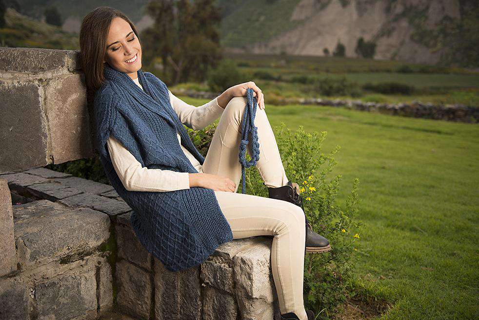 Anita Wrap Vest by Laura Zukaite-Patterns-Berroco-Alpaca Direct